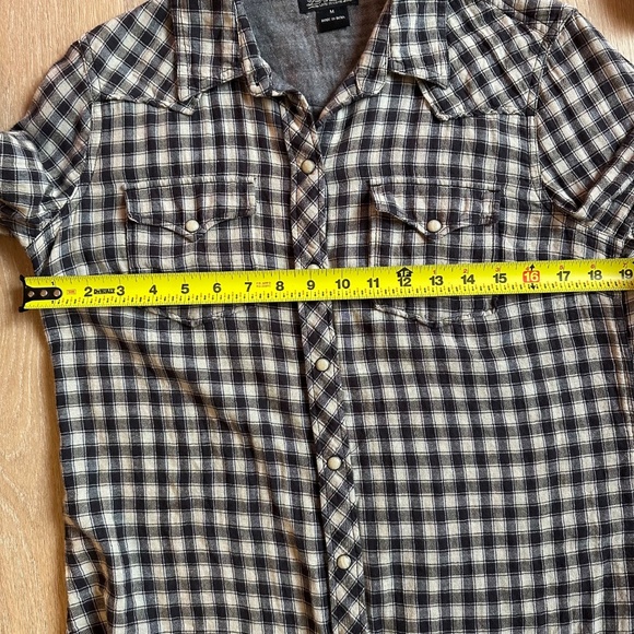 Lucky Brand Western-style check shirt size M - Picture 6 of 8